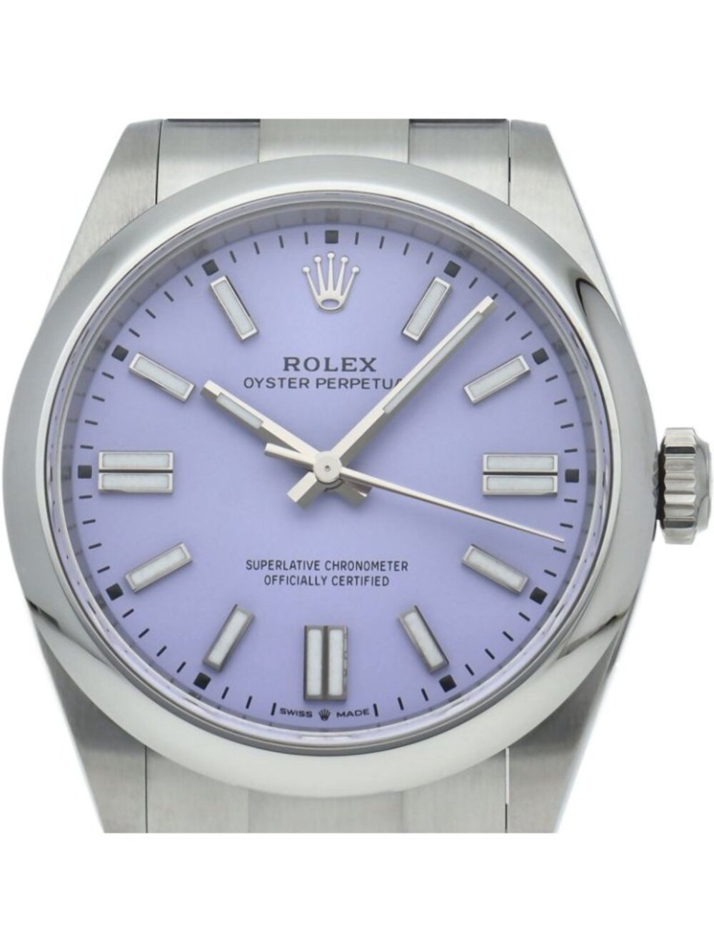 Rolex Oyster Perpetual 41 Watch Lavender SS